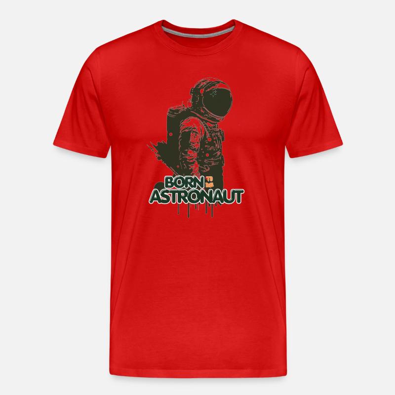 Né Pour Astronaute - Design Spatial - T-shirt bio Premium Homme - rouge