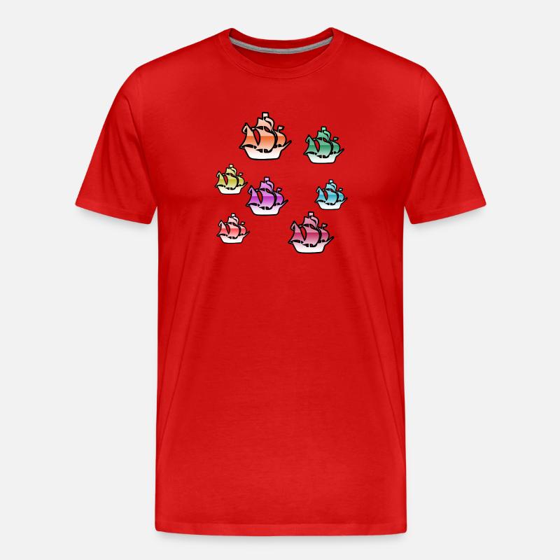 Sail - Men's Premium Organic T-Shirt - red