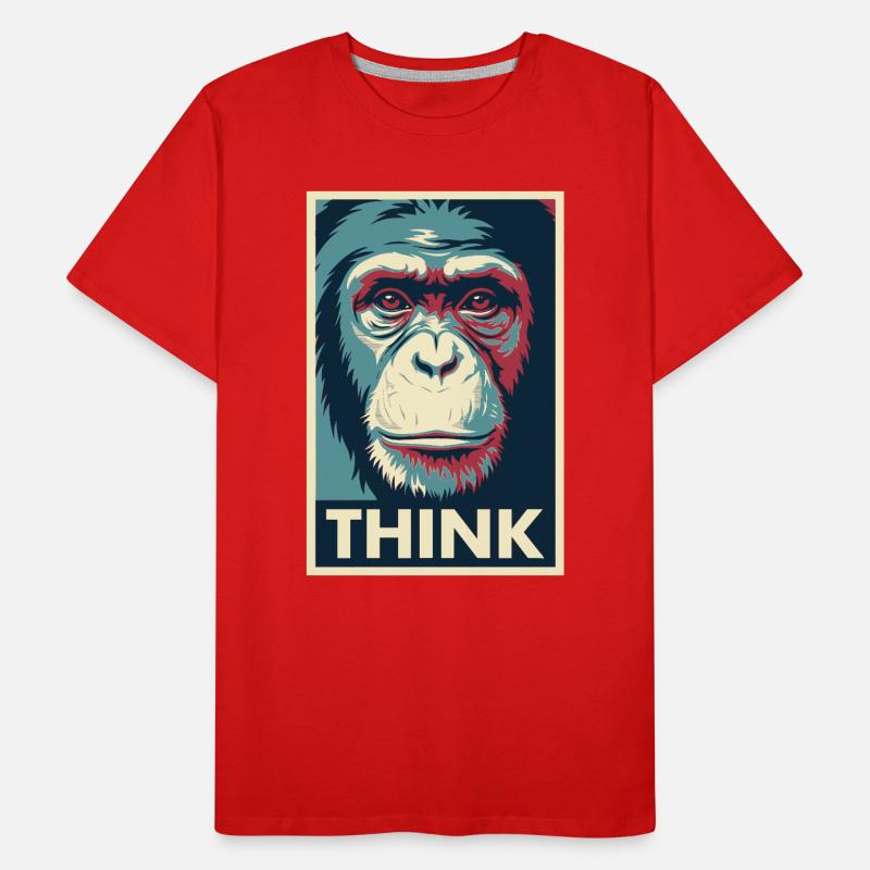 Affiche pop art Monkey Thinking T-shirt bio Premium Homme