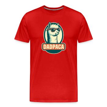 Dadpaca No Probllama - Men's Premium Organic T-Shirt - red - Front - Damien (186cm)
