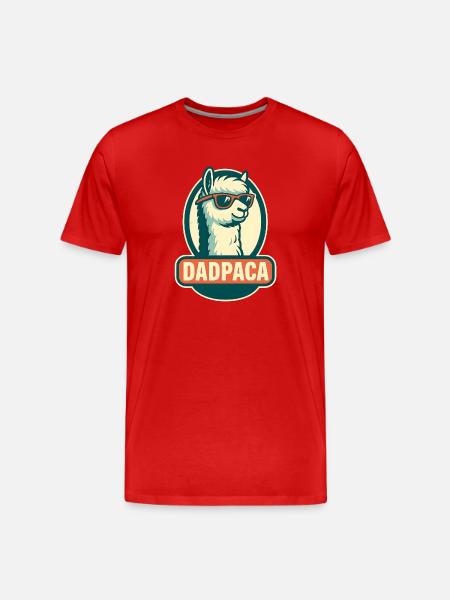 Dadpaca No Probllama - Men's Premium Organic T-Shirt - red