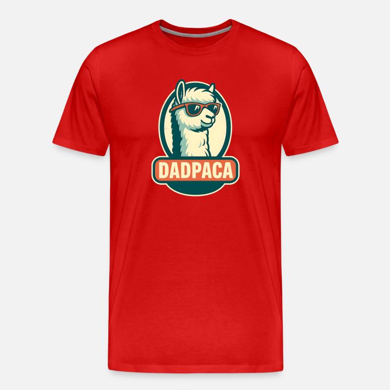 Dadpaca No Probllama - T-shirt bio Premium Homme - rouge