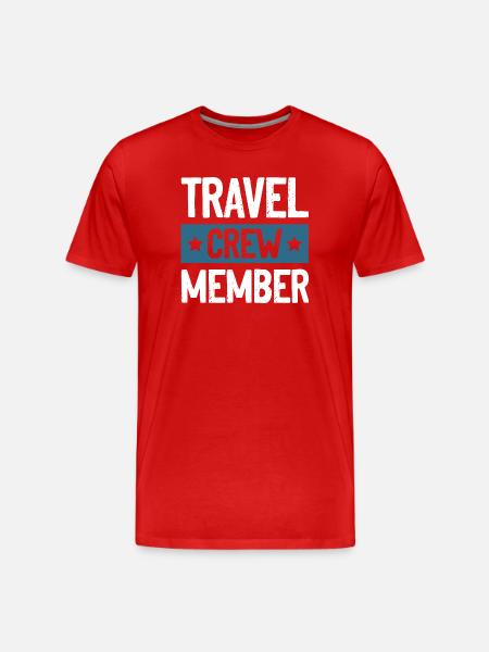 Travel Crew - Männer Premium Bio T-Shirt - Rot