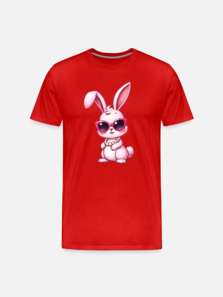 Rabbit - Men's Premium Organic T-Shirt - red