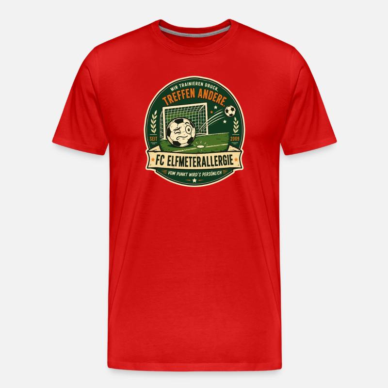 FC Elfmeterallergie - Männer Premium Bio T-Shirt - Rot