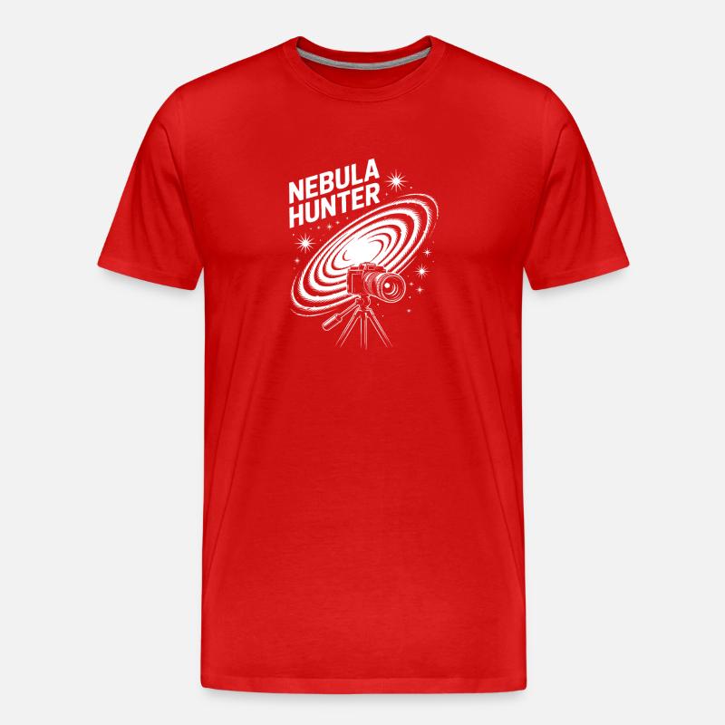 Nebula Hunter Cosmic Telescope - Men's Premium Organic T-Shirt - red