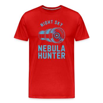 Nebula Hunter Night Sky Telescope - Men's Premium Organic T-Shirt - red - Front - Damien (186cm)