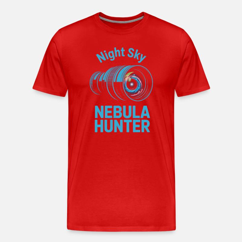 Night Sky Nebula Hunter - Men's Premium Organic T-Shirt - red