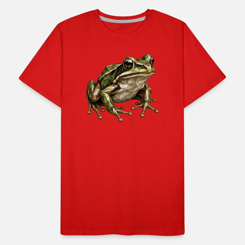 Geometrischer Frosch Polygonkunst Männer Premium Bio T-Shirt