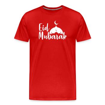 Eid Mubarak  - Men's Premium Organic T-Shirt - red - Front - Damien (186cm)
