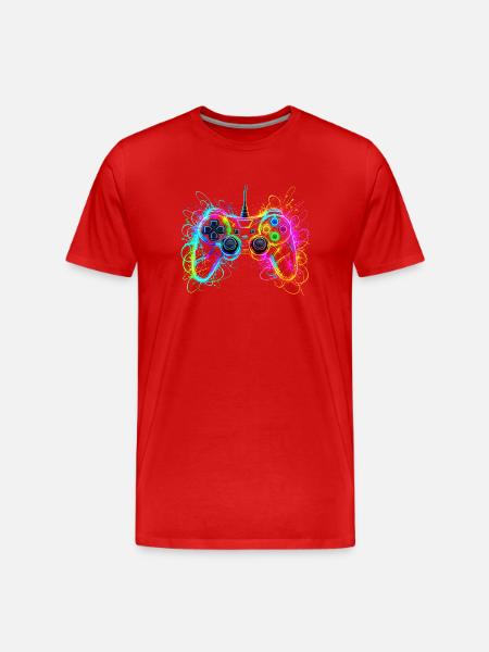 Gaming Controller Gamer - Men's Premium Organic T-Shirt - red
