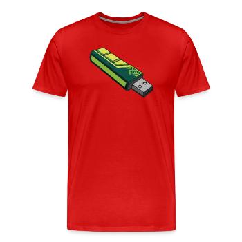 usb_en_tonos_verdes - Men's Premium Organic T-Shirt - red - Front - Damien (186cm)