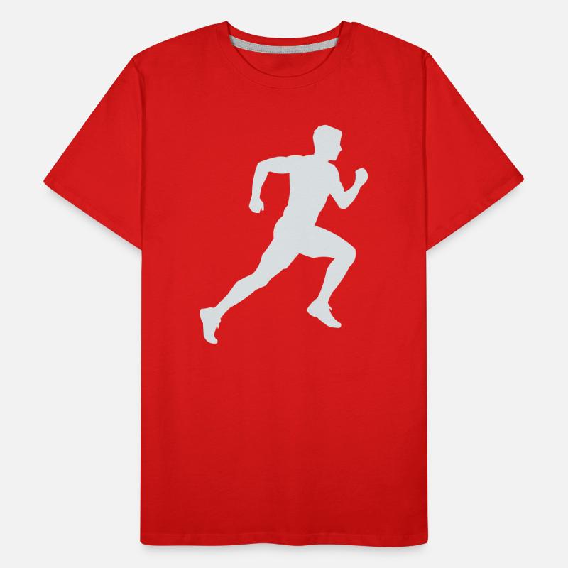 Running Silhouette Sprint Men's Premium Organic T-Shirt