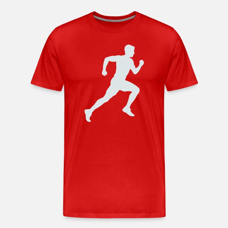 Sprint de silhouette en course - T-shirt bio Premium Homme - rouge