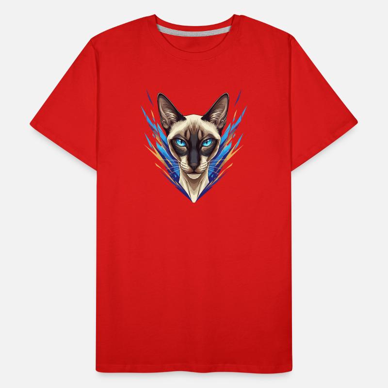 Siamese Cat Neon Style Men's Premium Organic T-Shirt