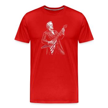 James Buchanan Playing Guitar - Men's Premium Organic T-Shirt - red - Front - Damien (186cm)