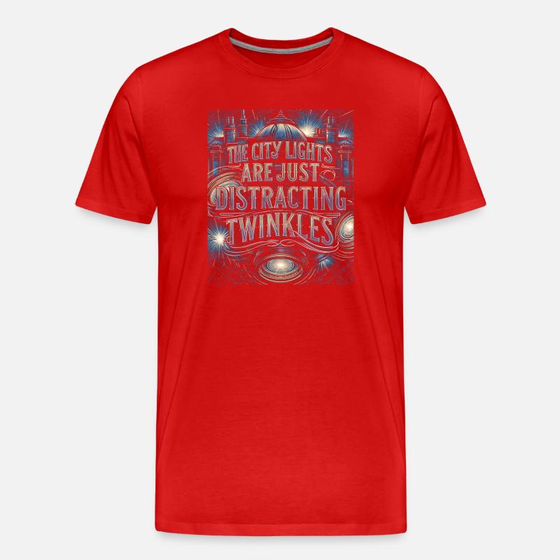 Celestial Constellation Astrology Gift - Men's Premium Organic T-Shirt - red
