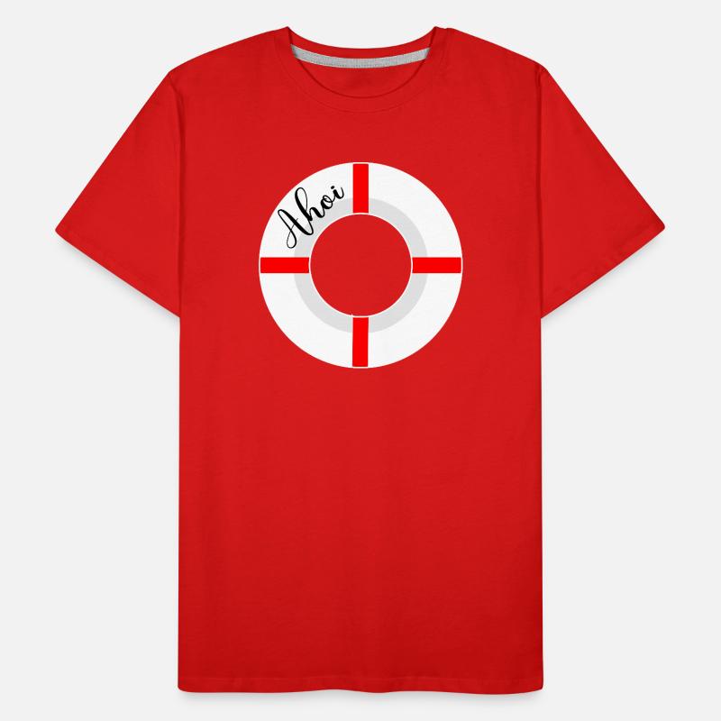Bouées de sauvetage Ahoy T-shirt bio Premium Homme