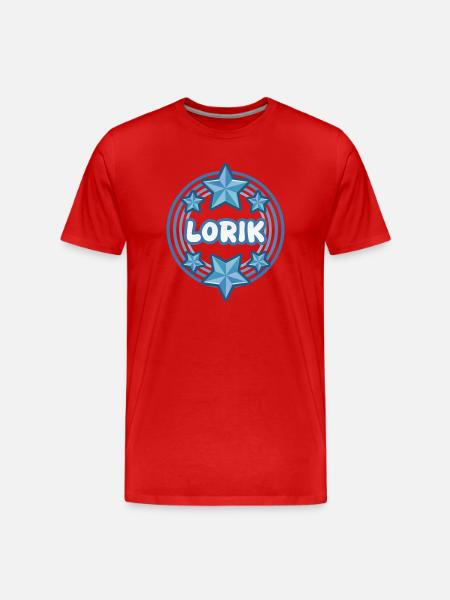 First name Lorik - Men's Premium Organic T-Shirt - red