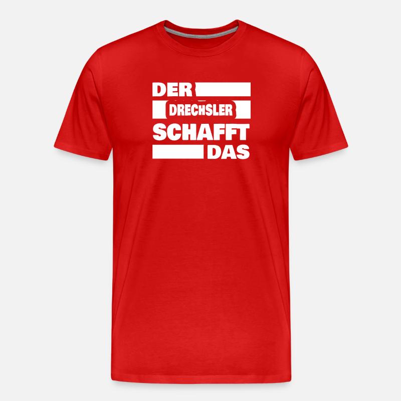 Beruf Drechsler - Männer Premium Bio T-Shirt - Rot