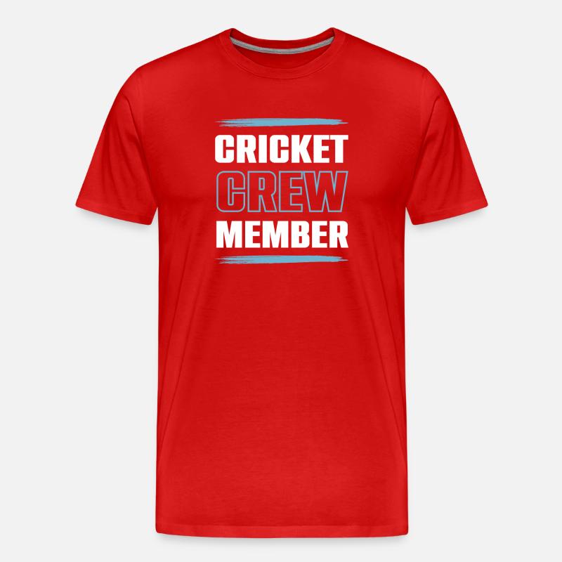 Équipe de cricket - T-shirt bio Premium Homme - rouge