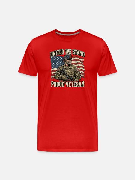 United Veteran Pride and Duty - Men's Premium Organic T-Shirt - red