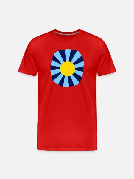Psychedelische Blume - Männer Premium Bio T-Shirt - Rot