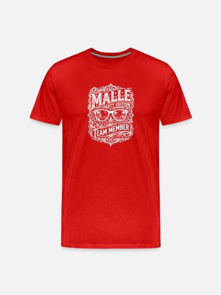 Malle Party Edition - Men's Premium Organic T-Shirt - red
