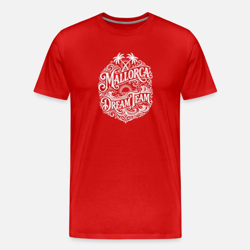 Mallorca Dream Team - Männer Premium Bio T-Shirt - Rot