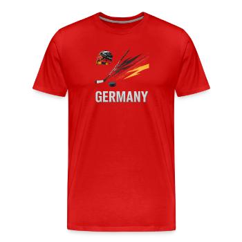Deutschland Eishockey Kraft - Men's Premium Organic T-Shirt - red - Front - Damien (186cm)