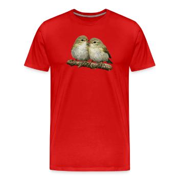 Embrasser la pauvre mouline sur la branche - T-shirt bio Premium Homme - rouge - Devant - Damien (186cm)
