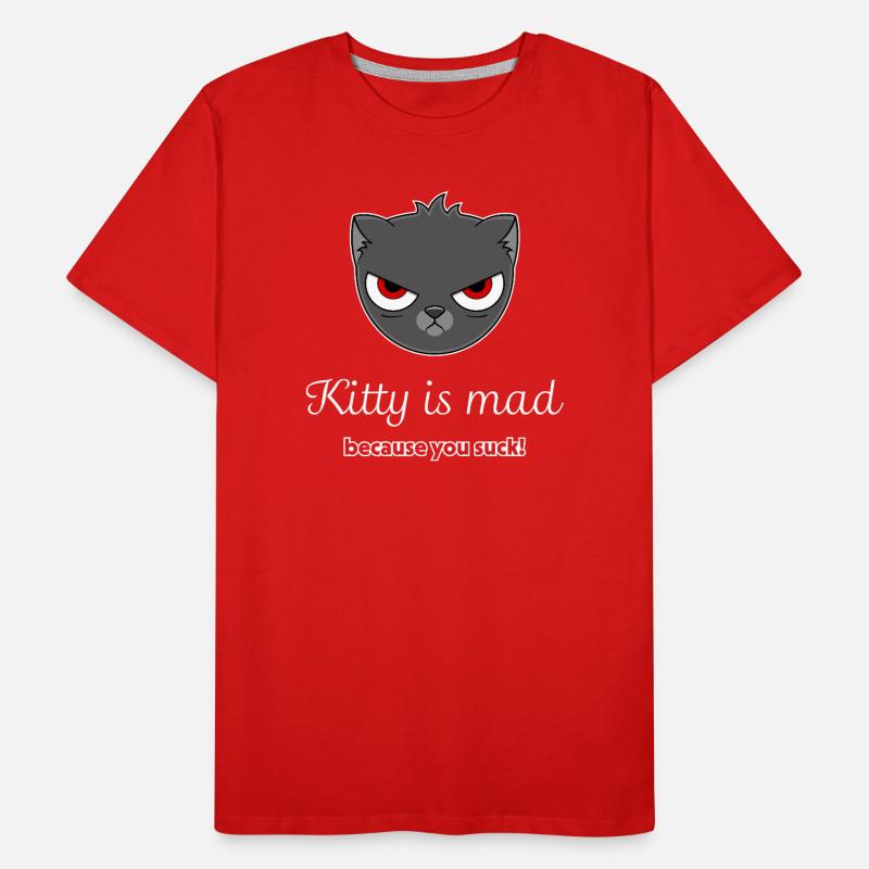 chat offensé T-shirt bio Premium Homme