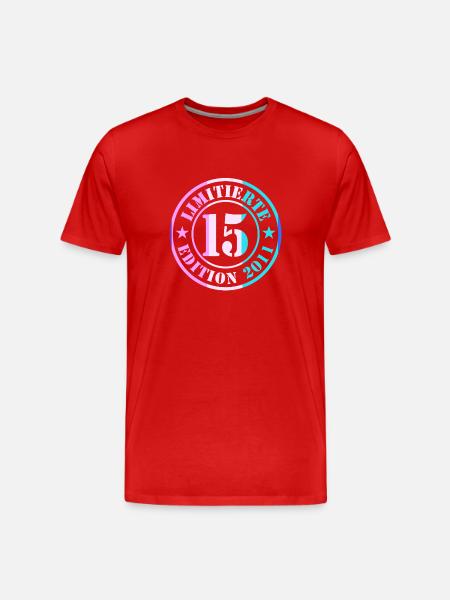 15th Birthday Boy - Men's Premium Organic T-Shirt - red