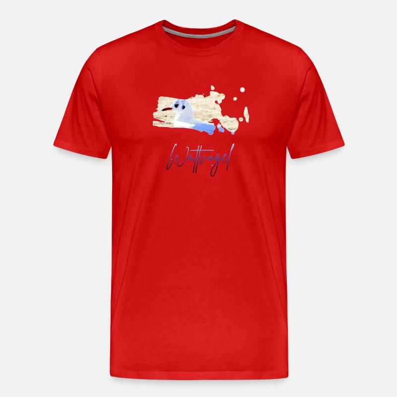 Wattvogel_2 - Men's Premium Organic T-Shirt - red