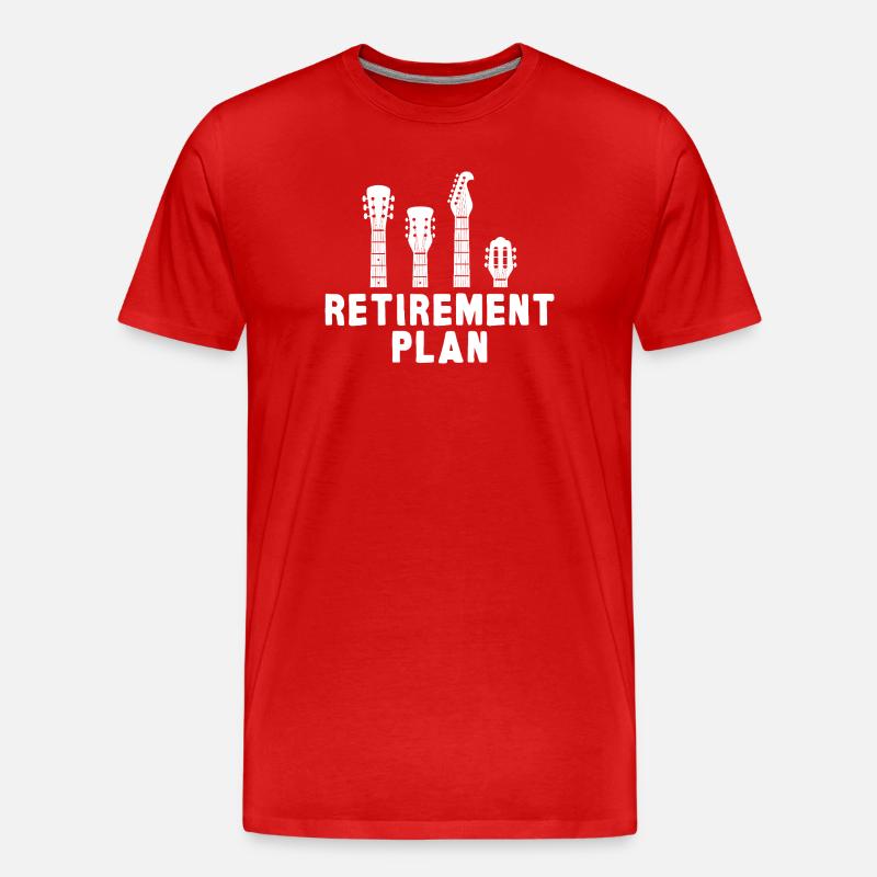 Guitar Retirement Plan - Men's Premium Organic T-Shirt - red