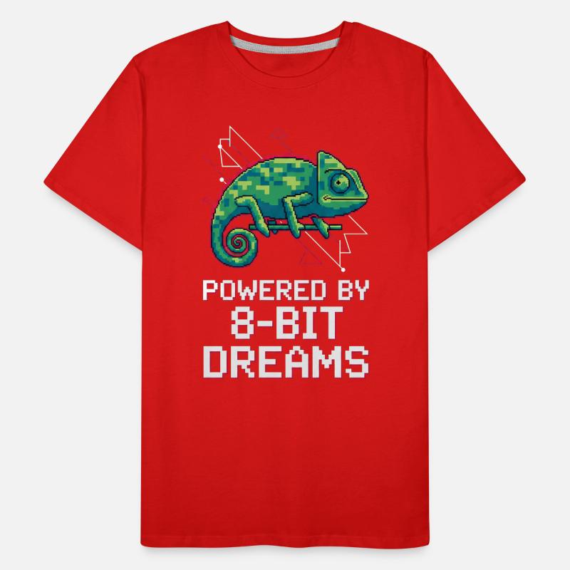 Dreams 8 Bits Propulsés – Pixel Chameleon T-shirt bio Premium Homme