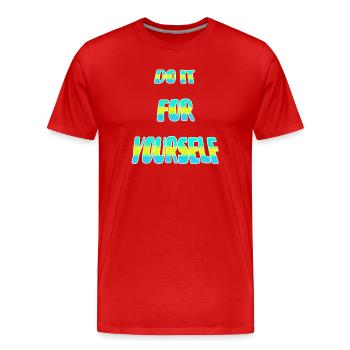 Fais-le point. - T-shirt bio Premium Homme - rouge - Devant - Damien (186cm)