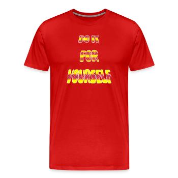 Fais-le étoile - T-shirt bio Premium Homme - rouge - Devant - Damien (186cm)