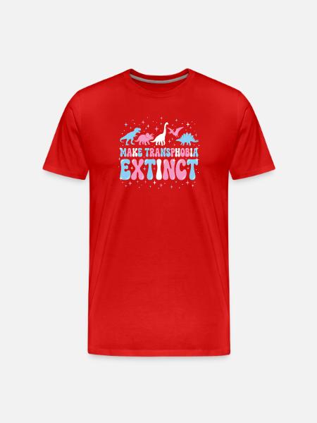 LGBTQ Pride Month - Make Transphobia Extinct - Men's Premium Organic T-Shirt - red