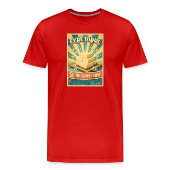 Ripening Today | Make your own soap - Men's Premium Organic T-Shirt - red - Front - Damien (186cm)