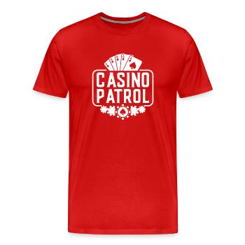 Casino Gambler Casino Patrouille Casino Patrouille - T-shirt bio Premium Homme - rouge - Devant - Damien (186cm)