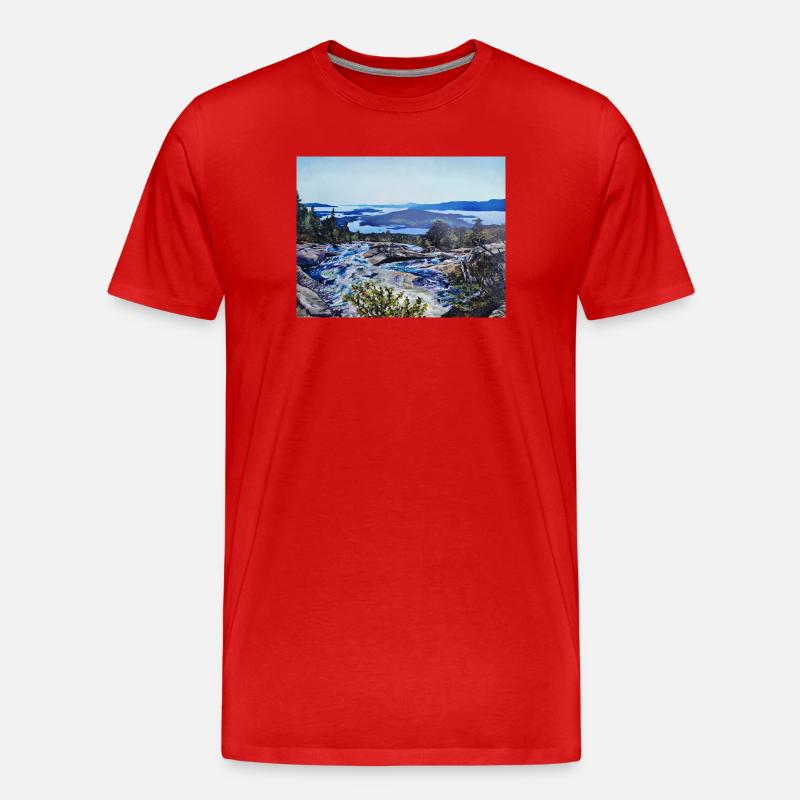 Bremstølen - Männer Premium Bio T-Shirt - Rot