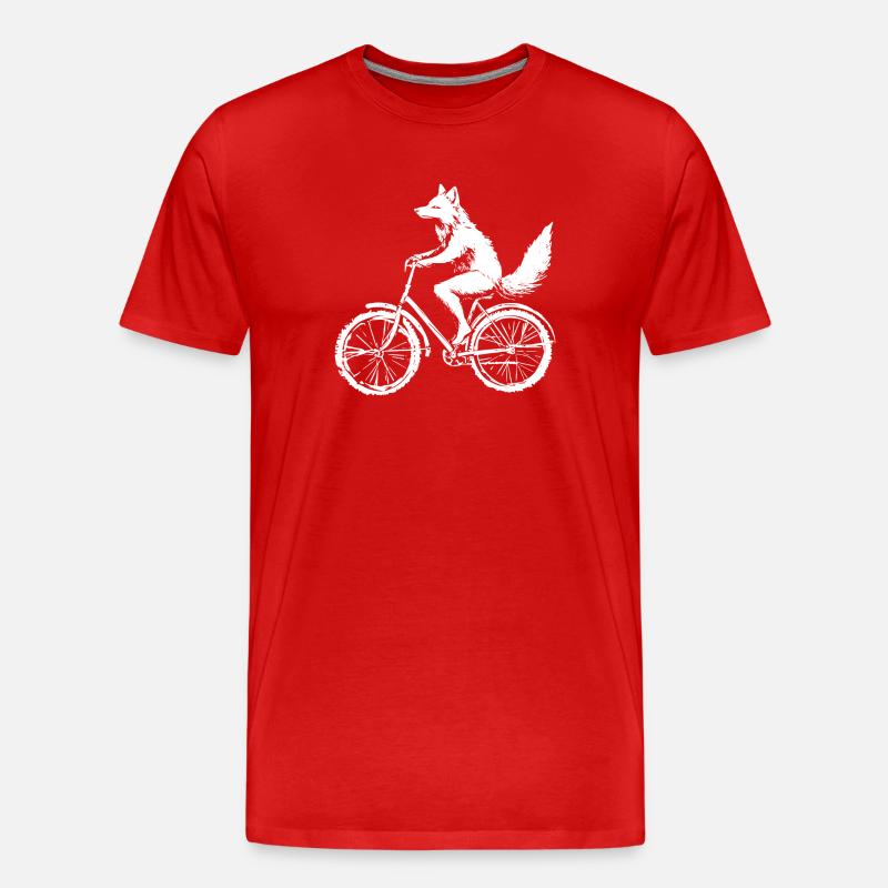 Fahrrad Fuchs - Männer Premium Bio T-Shirt - Rot