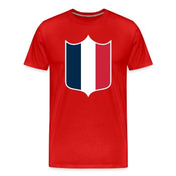 France - T-shirt bio Premium Homme - rouge - Devant - Damien (186cm)