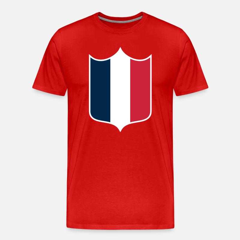Frankreich - Männer Premium Bio T-Shirt - Rot