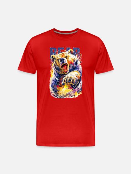 Wild animal - Men's Premium Organic T-Shirt - red
