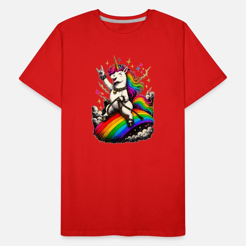 Rockendes Einhorn Männer Premium Bio T-Shirt