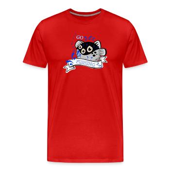 Go fishing day - Männer Premium Bio T-Shirt - Rot - Vorne - Damien (186cm)