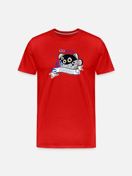 Journée de pêche - T-shirt bio Premium Homme - rouge