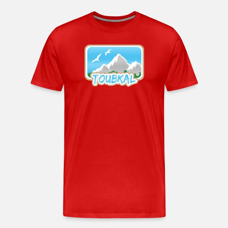 Toubkal - Männer Premium Bio T-Shirt - Rot